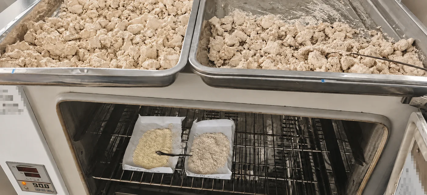 Powder material and smaller processing samples on trays